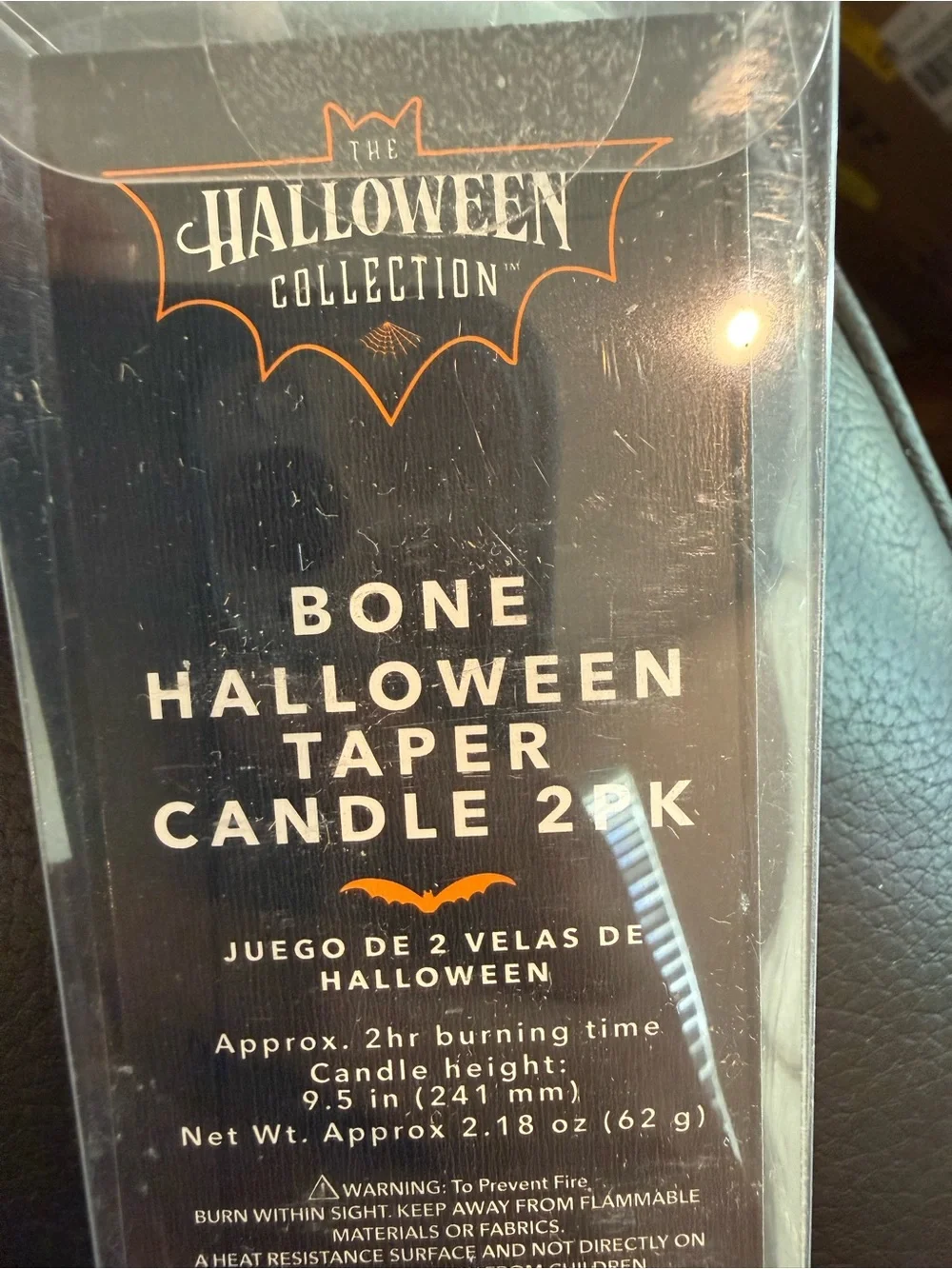 Bone-Shaped Ivory Halloween Candle Pair (Set of 2 Candles)
